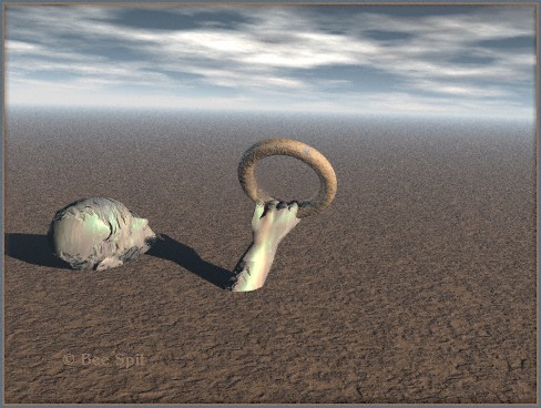 Brass Ring a 3D painting by Janet Boyd  aka Bee Spit