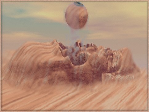 Resignation by Janet Boyd aka Bee Spit a Bryce 3D painting