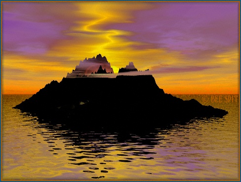 Sunset a 3D painting by Janet Boyd  aka Bee Spit